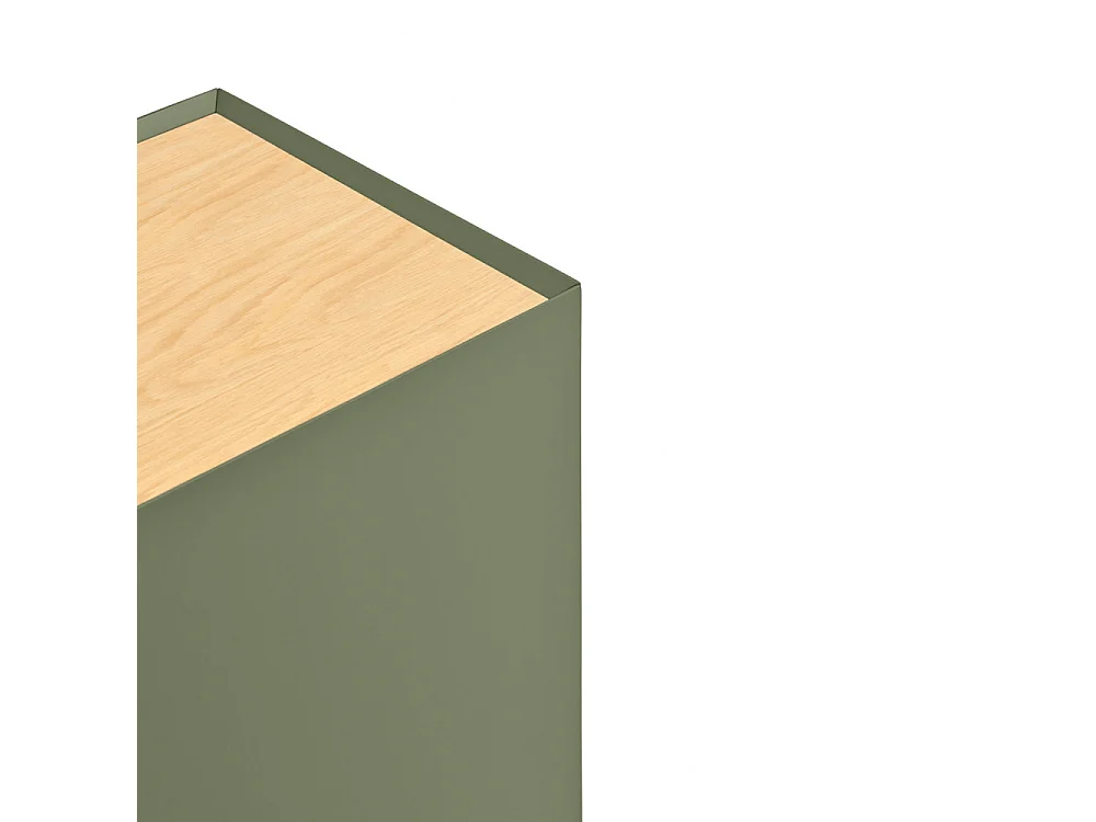 Arista - Buffet en bois 3 portes 3 tiroirs L110cm : Couleur - Vert amande