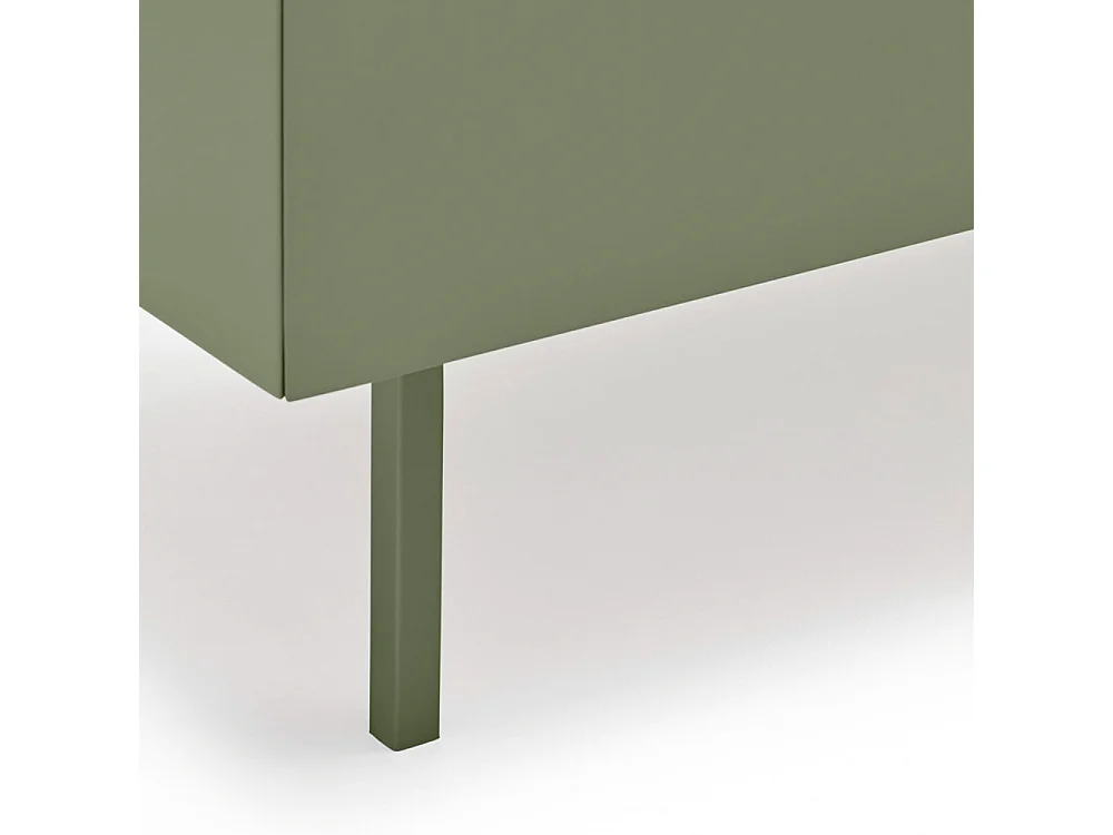 Arista - Buffet en bois 3 portes 3 tiroirs L110cm : Couleur - Vert amande