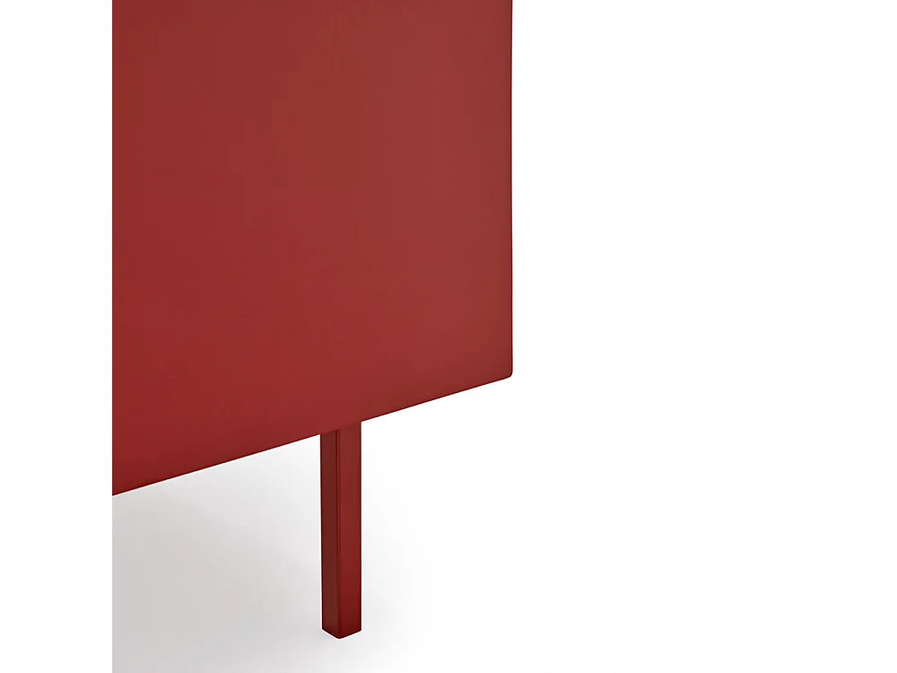 Arista - Buffet en bois 4 portes 3 tiroirs L165cm : Couleur - Rouge