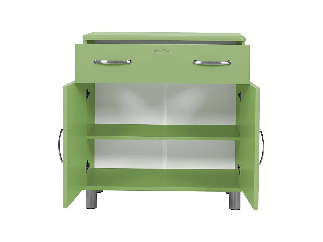 Malibu - Petit buffet vintage L86cm : Couleur - Vert