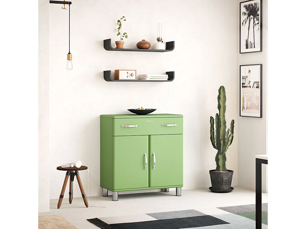 Malibu - Petit buffet vintage L86cm : Couleur - Vert