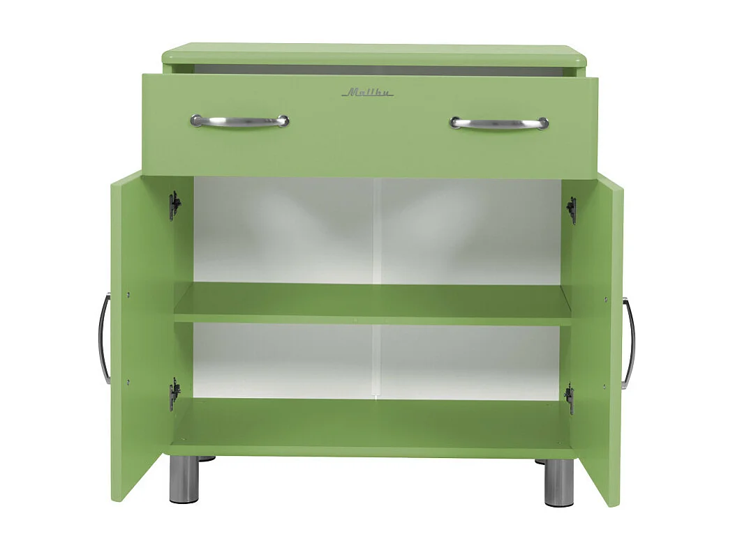 Malibu - Petit buffet vintage L86cm : Couleur - Vert