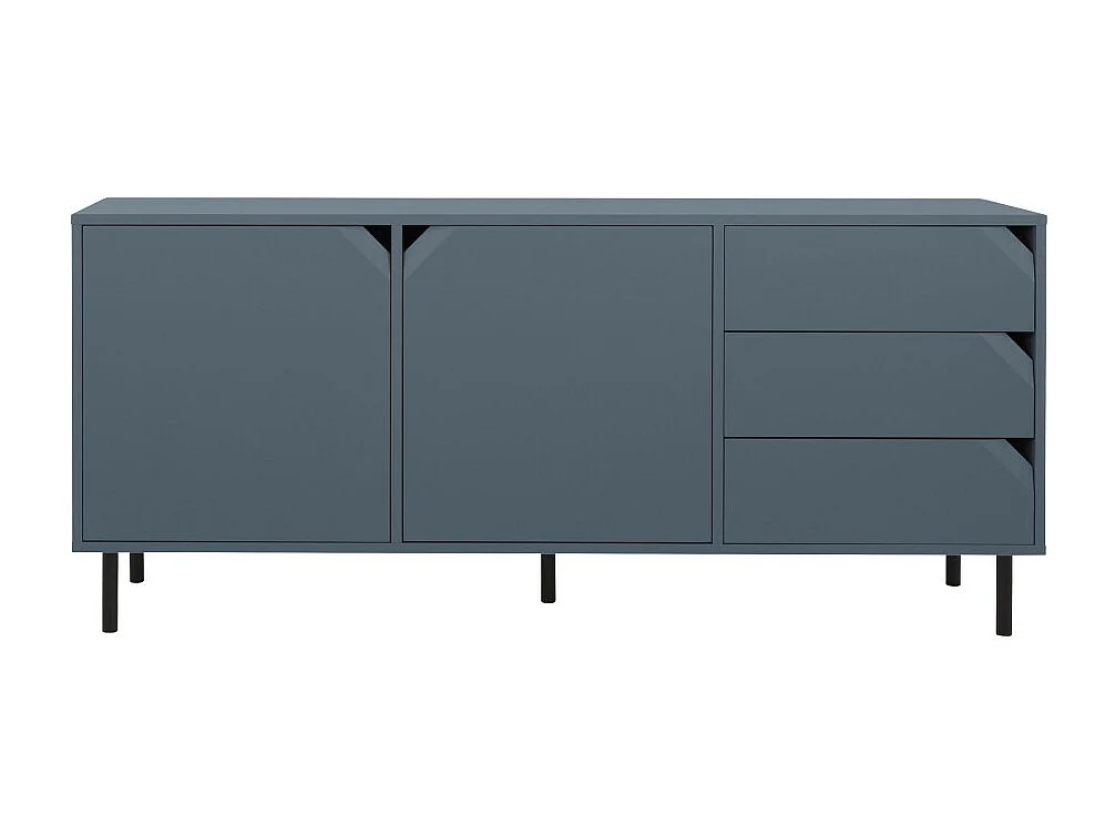 Corner - Buffet 2 portes 3 tiroirs en bois L177cm : Couleur - Bleu marine