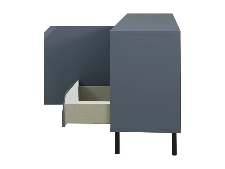 Corner - Buffet 2 portes 3 tiroirs en bois L177cm : Couleur - Bleu marine