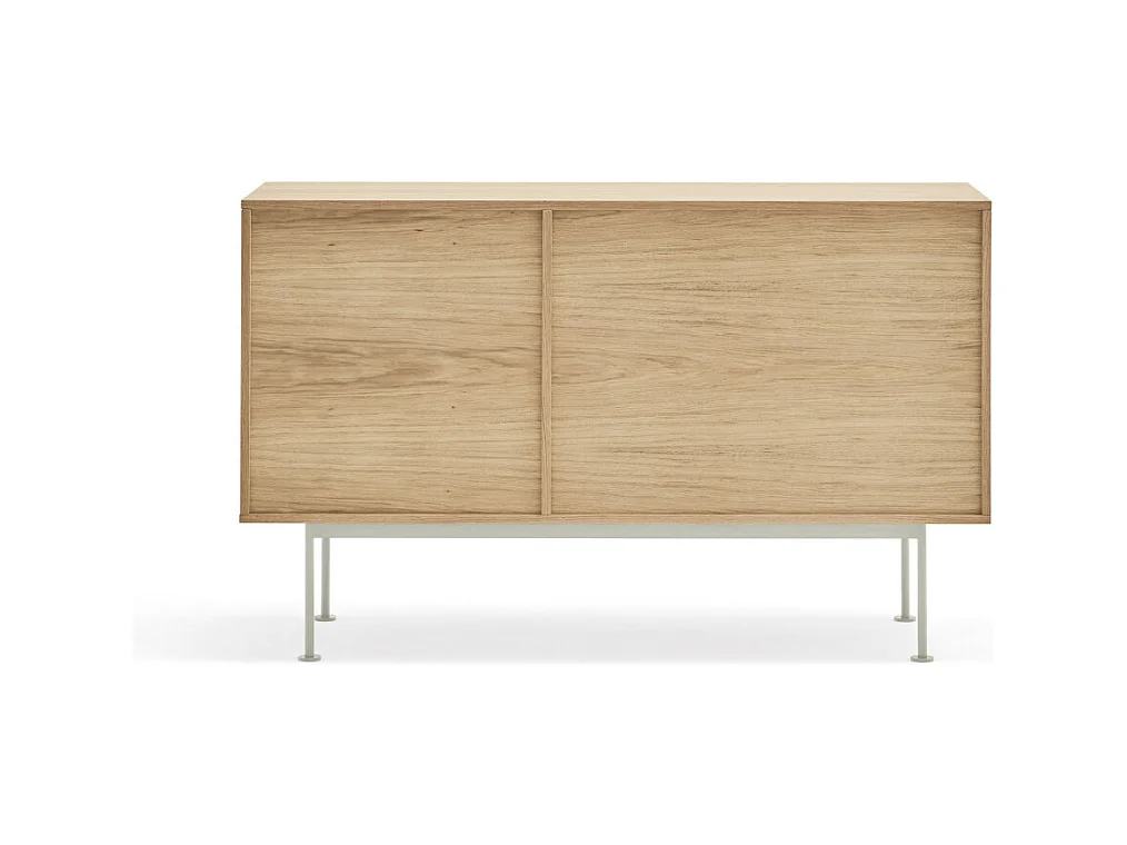 Yoko - Buffet 1 porte 3 tiroirs en bois L128cm : Couleur - Blanc
