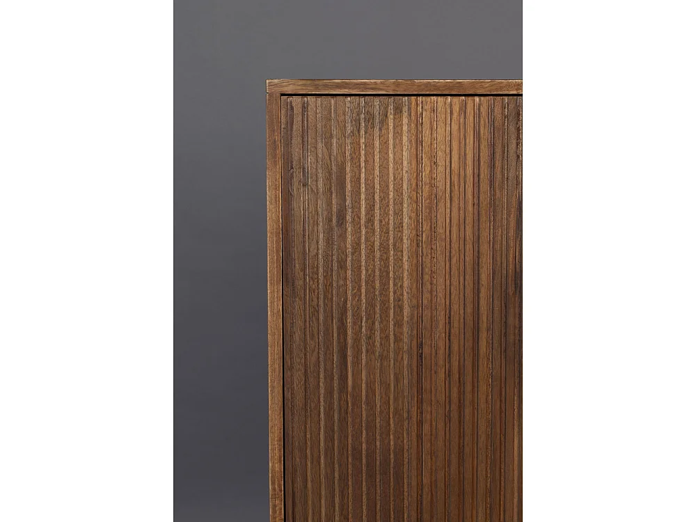 Saroo - Buffet 2 portes 2 tiroirs en bois et métal - Couleur - Bois foncé / noir