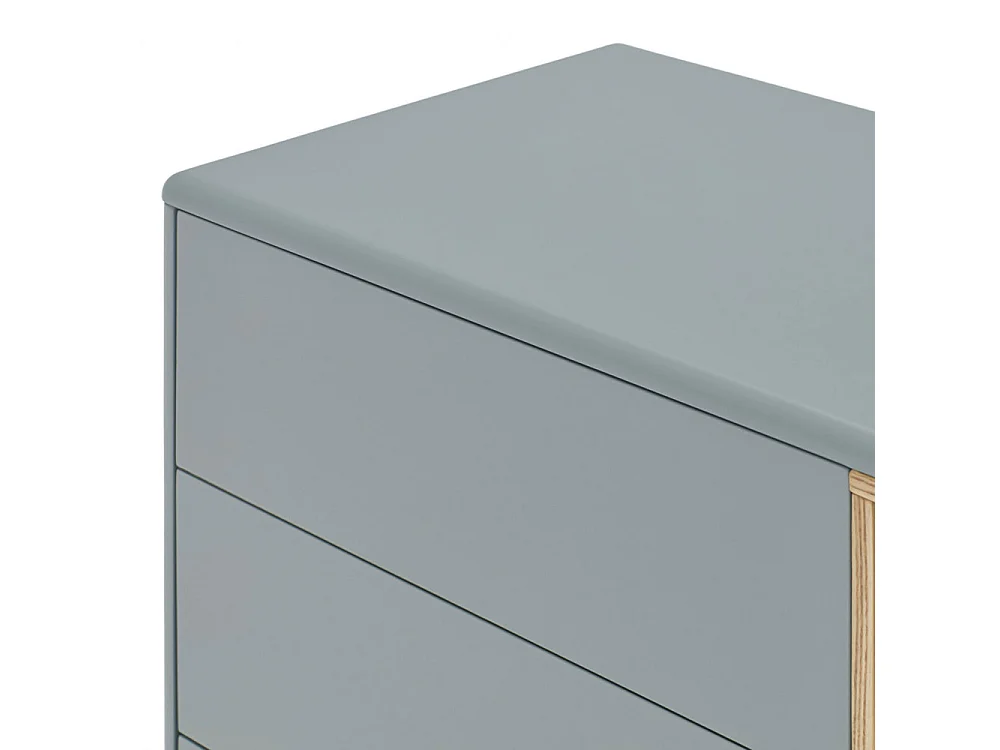 Corvo - Buffet 1 porte 6 tiroirs en bois L180cm : Couleur - Gris clair