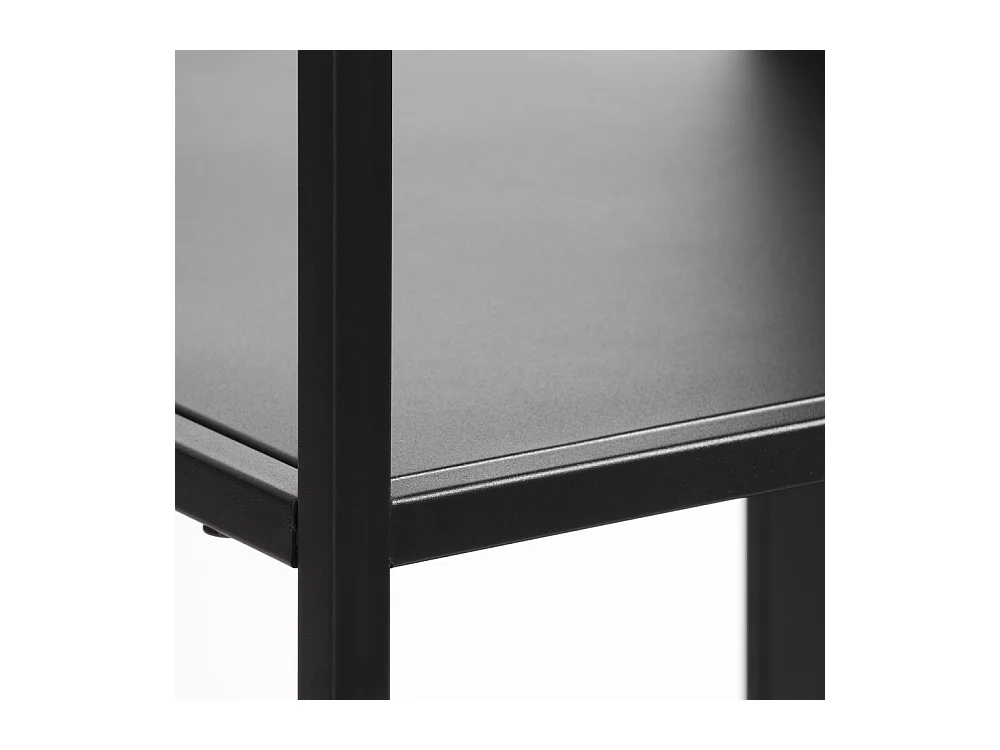 Abel - Buffet 2 portes, 2 niches en métal L100cm : Couleur - Noir