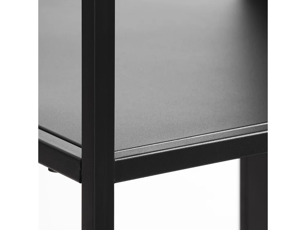 Abel - Buffet 2 portes, 2 niches en métal L100cm : Couleur - Noir