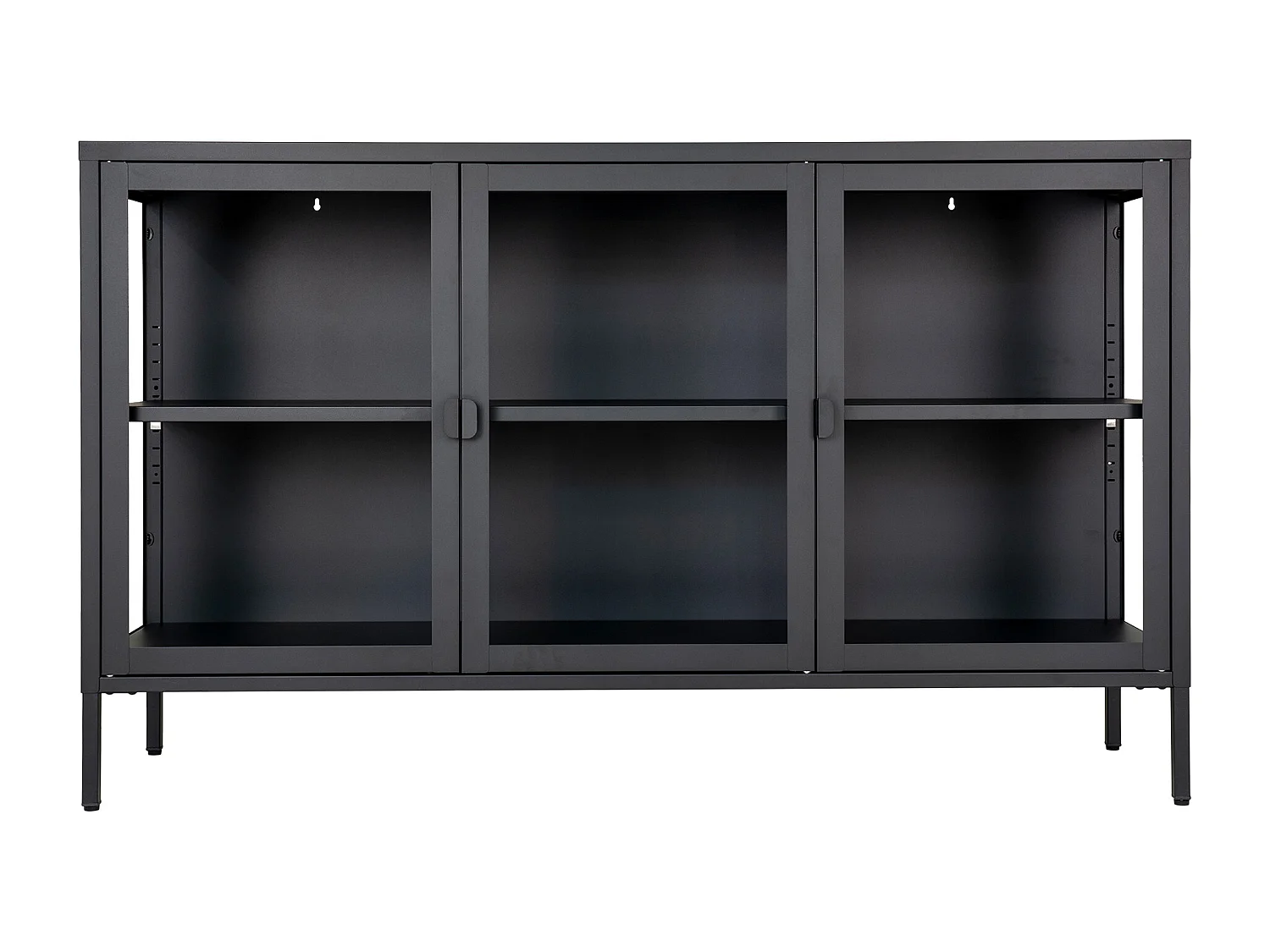 Brisbane Sideboard 3 Glastüren schwarz.