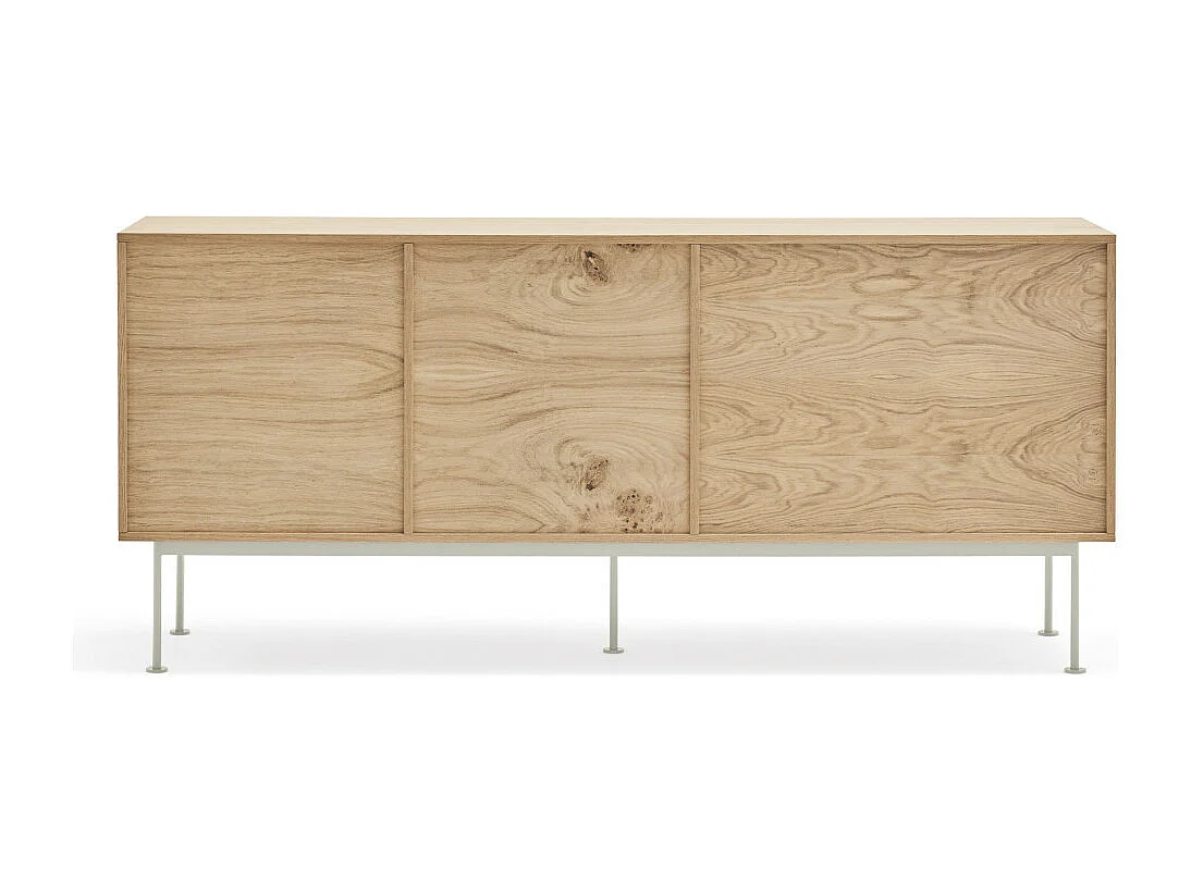 Yoko - Buffet 2 portes 3 tiroirs en bois L180cm : Couleur - Blanc