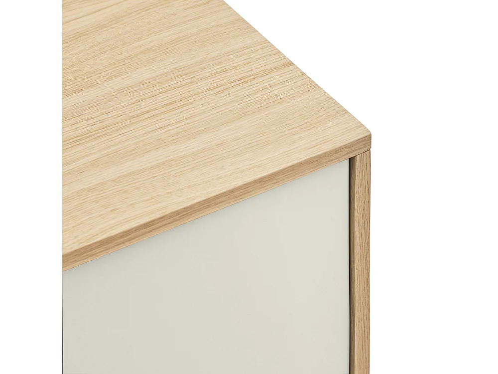 Yoko - Buffet 2 portes 3 tiroirs en bois L180cm : Couleur - Blanc