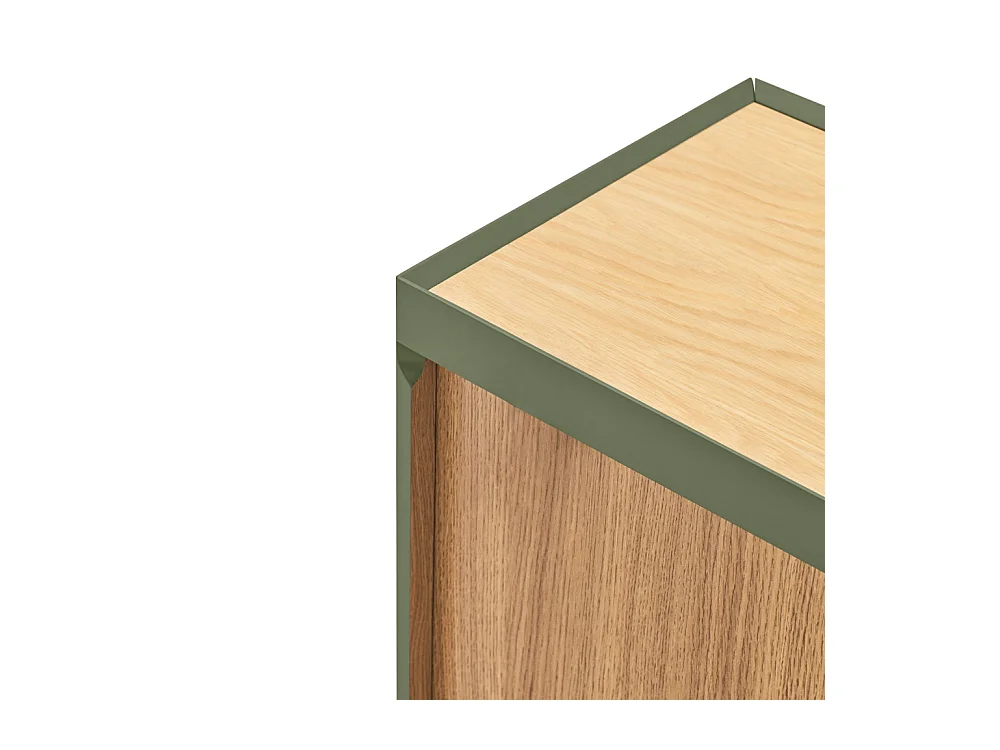 Arista - Buffet en bois 4 portes 3 tiroirs L165cm : Couleur - Vert amande