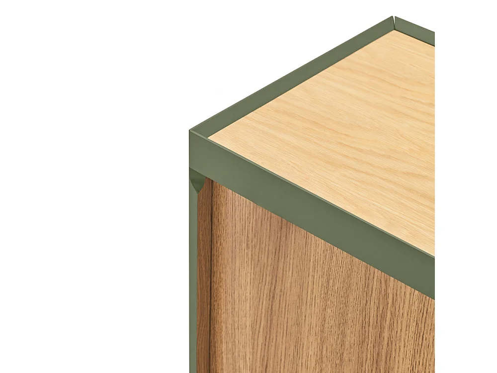 Arista - Buffet en bois 4 portes 3 tiroirs L165cm : Couleur - Vert amande