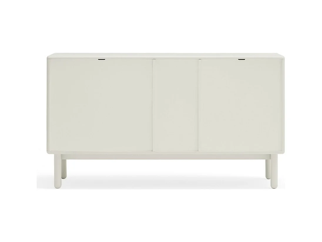 Corvo - Buffet 1 porte 3 tirois en bois L136,8cm : Couleur - Blanc
