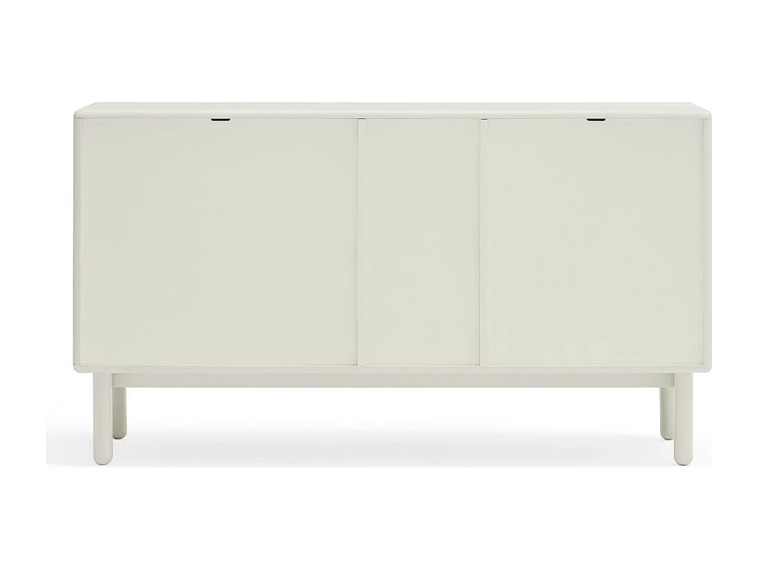 Corvo - Buffet 1 porte 3 tirois en bois L136,8cm : Couleur - Blanc