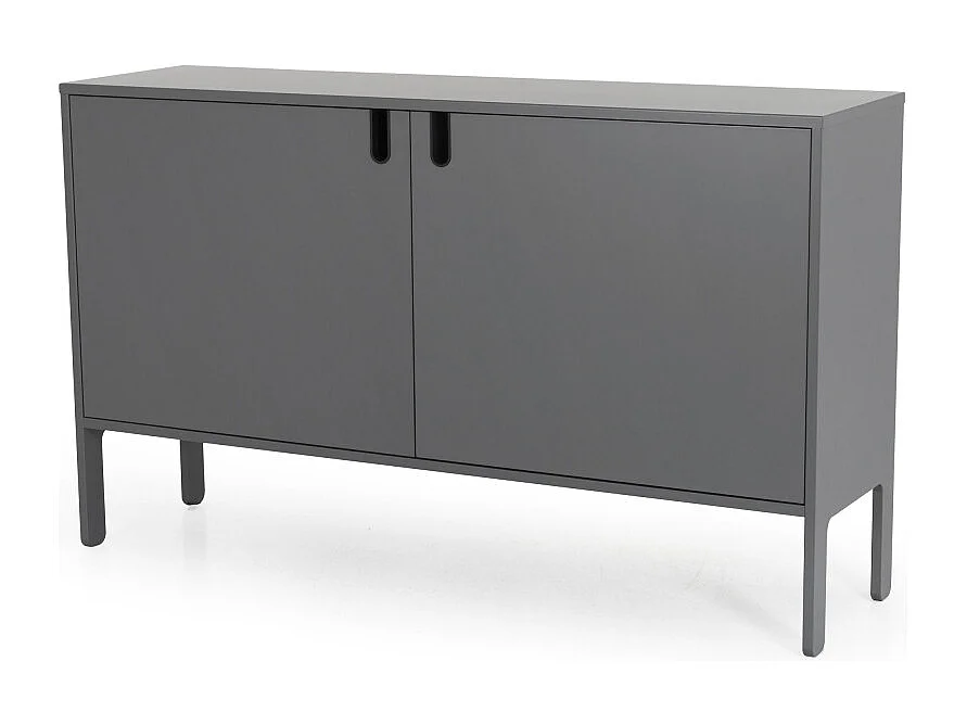 Uno - Buffet en bois 2 portes L148cm : Couleur - Gris anthracite