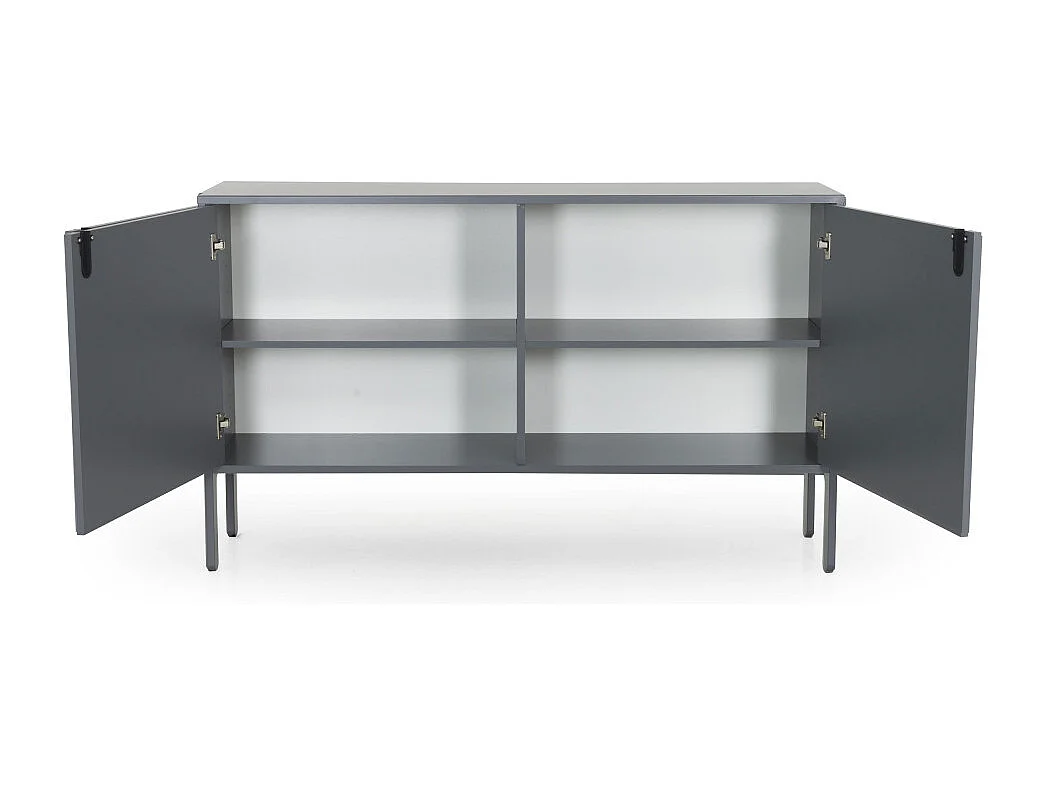 Uno - Buffet en bois 2 portes L148cm : Couleur - Gris anthracite