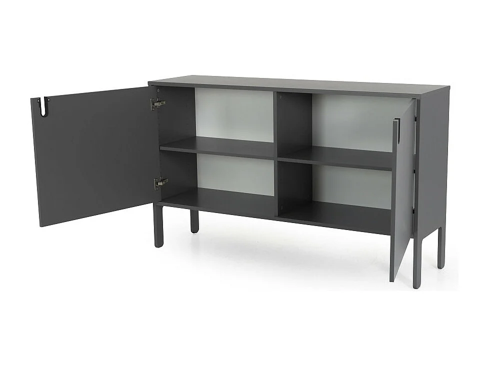 Uno - Buffet en bois 2 portes L148cm : Couleur - Gris anthracite