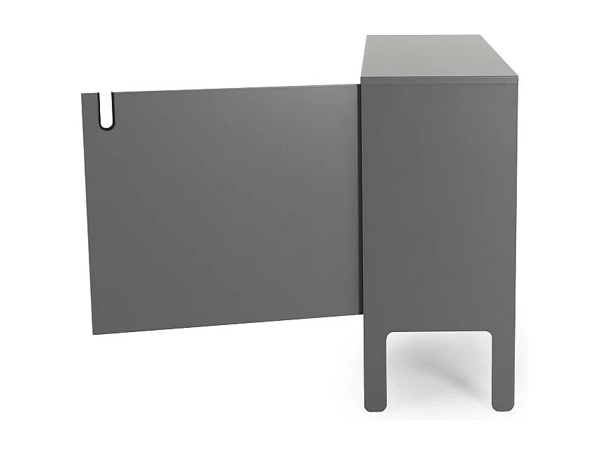 Uno - Buffet en bois 2 portes L148cm : Couleur - Gris anthracite