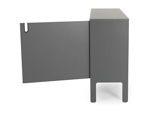 Uno - Buffet en bois 2 portes L148cm : Couleur - Gris anthracite