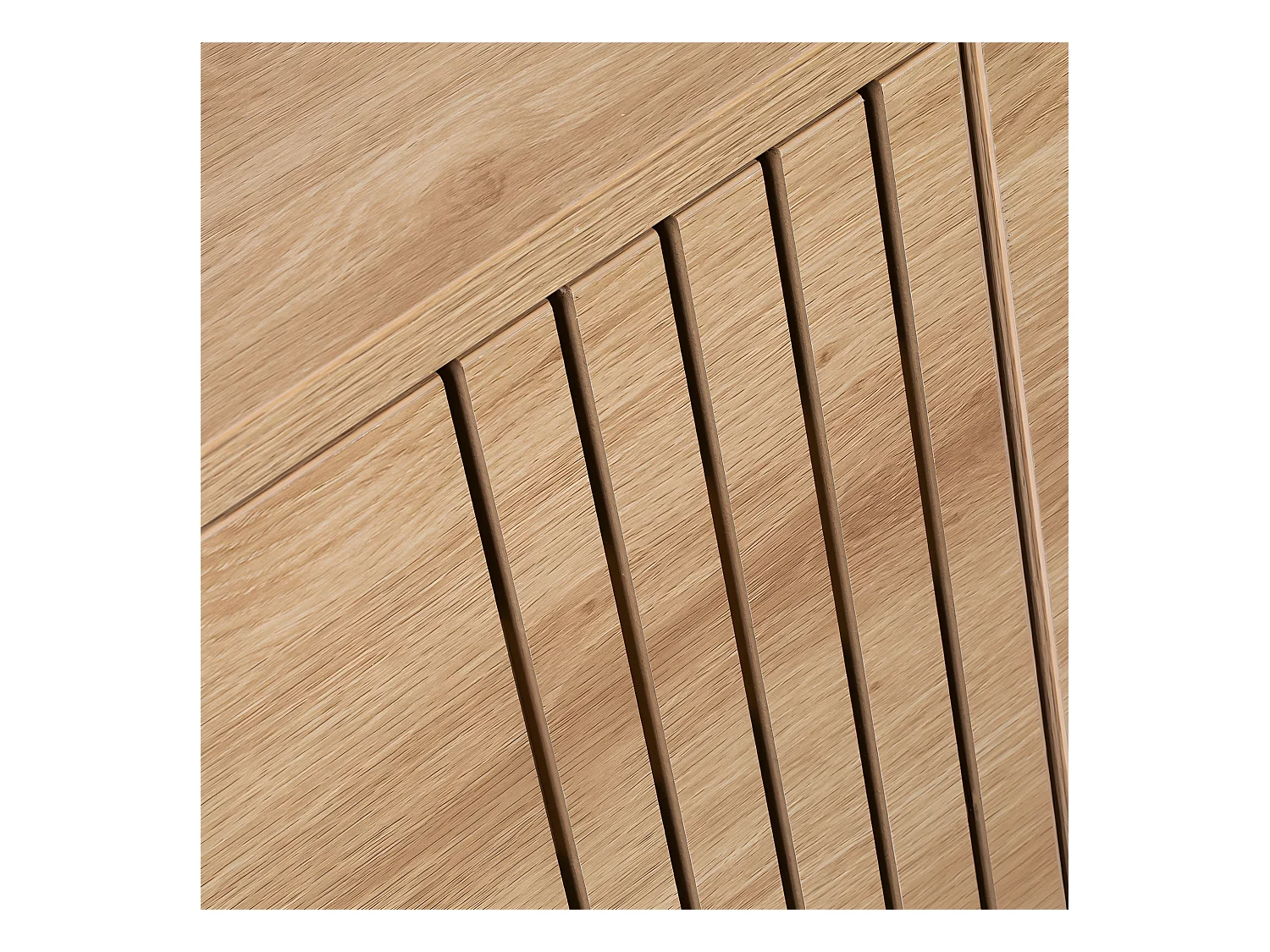 Krokom - Buffet 2 portes 3 tiroirs en bois et métal L180cm : Couleur - Bois clair