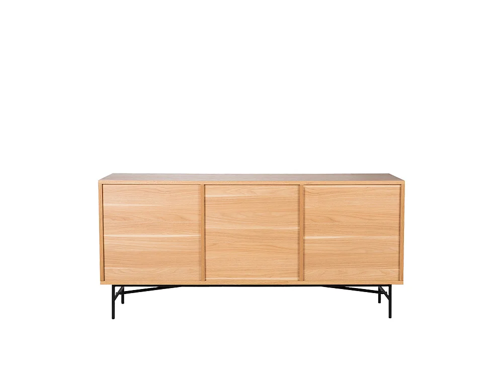 Sveg - Buffet 2 portes 3 tiroirs en bois L160cm : Couleur - Bois clair