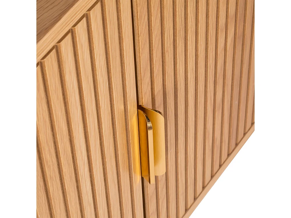 Sveg - Buffet 2 portes 3 tiroirs en bois L160cm : Couleur - Bois clair