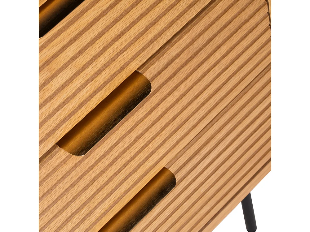 Sveg - Buffet 2 portes 3 tiroirs en bois L160cm : Couleur - Bois clair