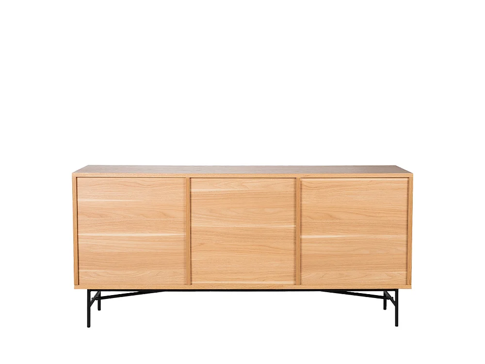 Sveg - Buffet 2 portes 3 tiroirs en bois L160cm : Couleur - Bois clair