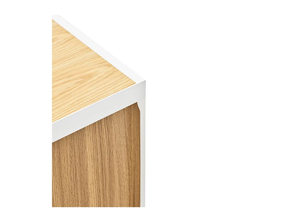 Arista - Buffet en bois 4 portes 3 tiroirs L165cm : Couleur - Blanc