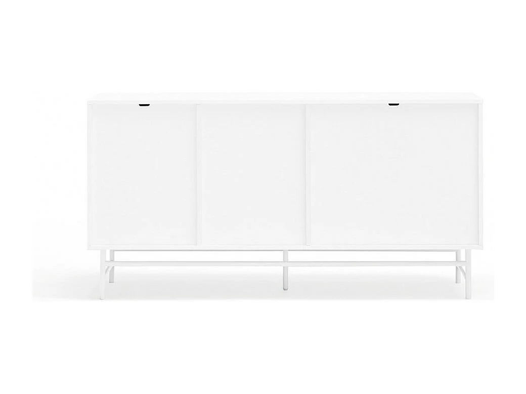 Punto - Buffet en bois 2 portes 4 tirroirs L150cm : Couleur - Blanc