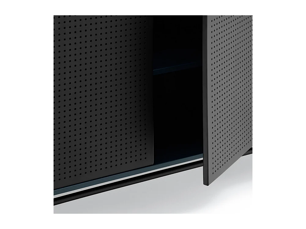 Punto - Buffet en bois 2 portes 8 tiroirs L212cm : Couleur - Bleu pétrole