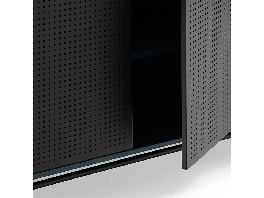 Punto - Buffet en bois 2 portes 8 tiroirs L212cm : Couleur - Bleu pétrole