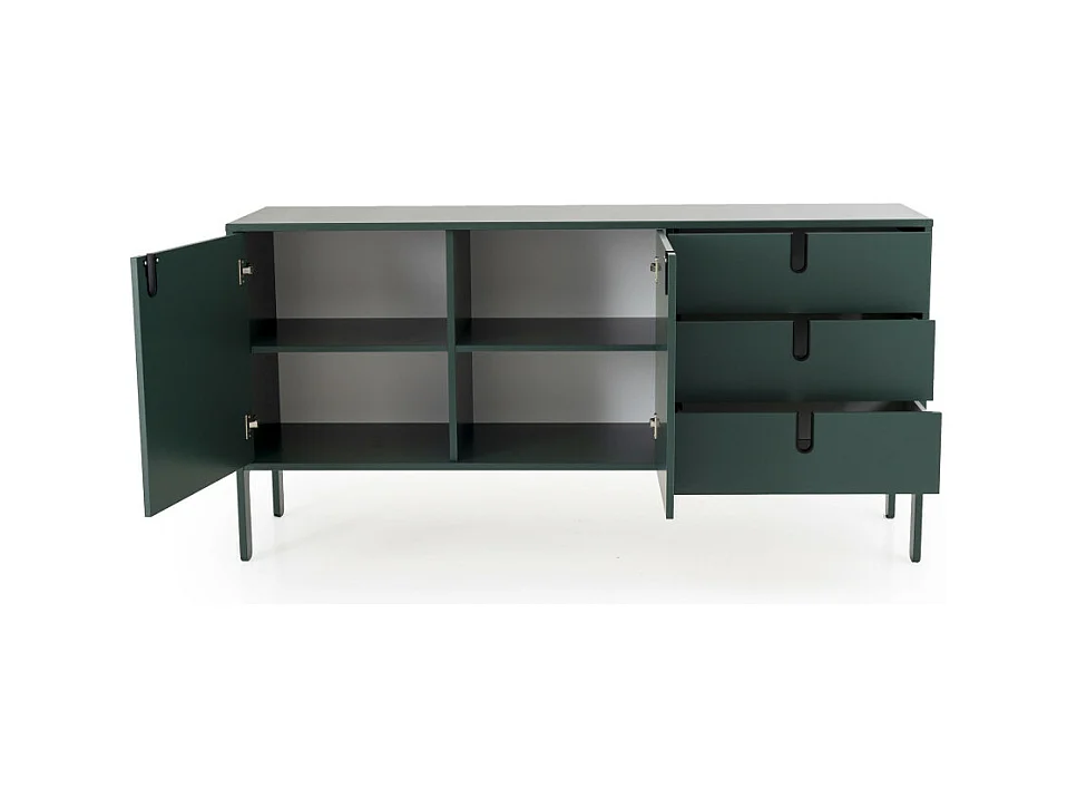 Uno - Buffet en bois 2 portes 3 tiroirs L171cm : Couleur - Vert kaki