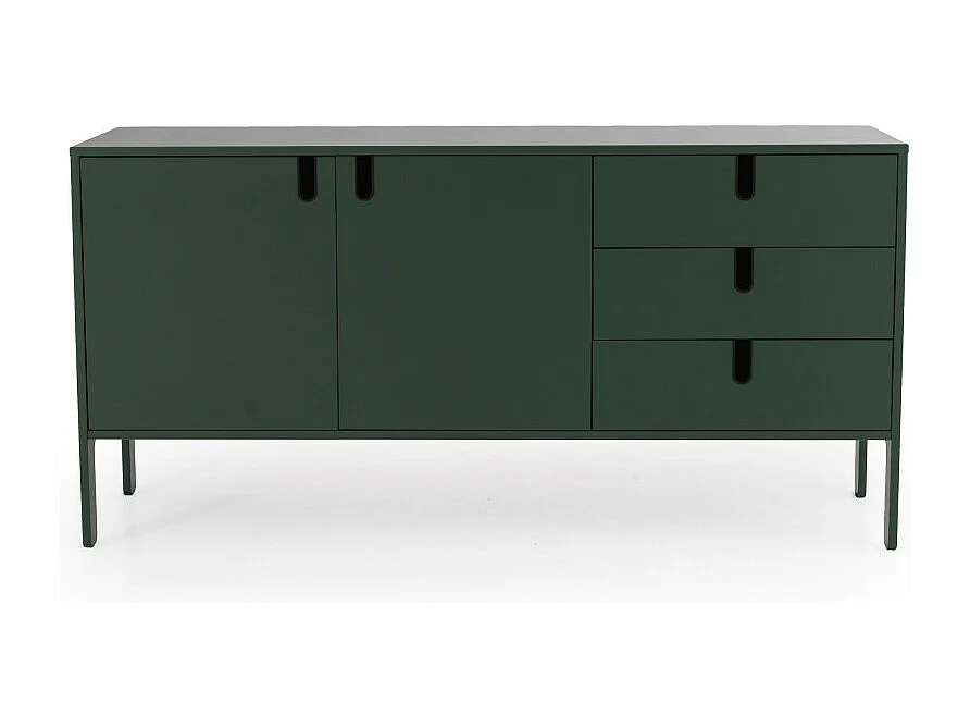 Uno - Buffet en bois 2 portes 3 tiroirs L171cm : Couleur - Vert kaki