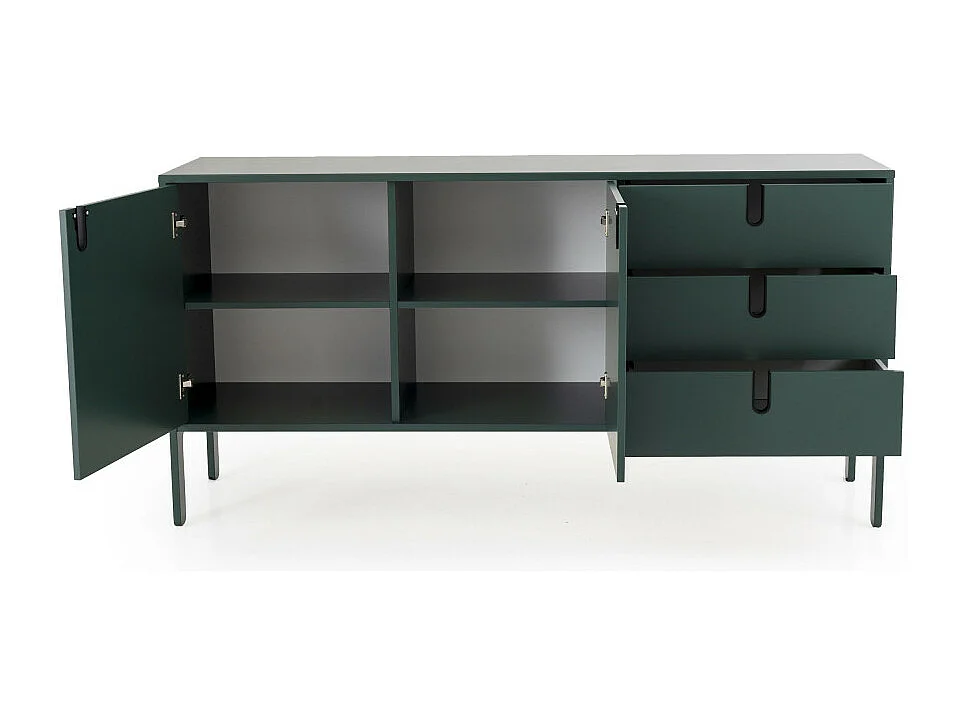 Uno - Buffet en bois 2 portes 3 tiroirs L171cm : Couleur - Vert kaki
