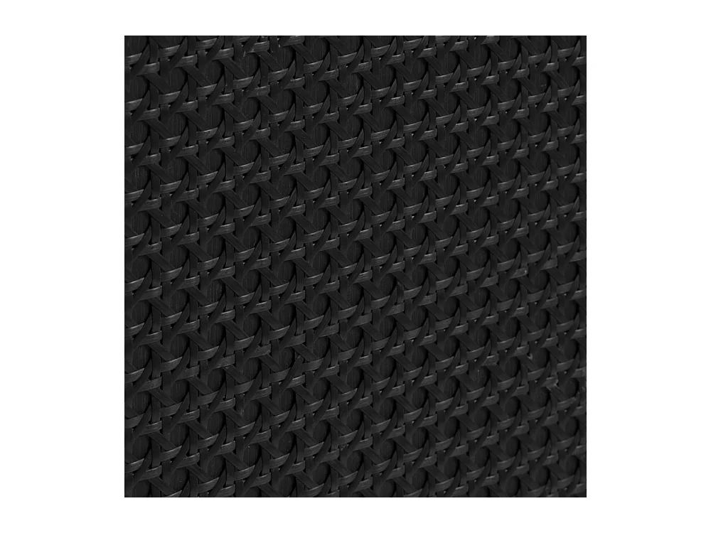 Rinto - Buffet haut 2 portes bois et métal H135cm : Couleur - Noir