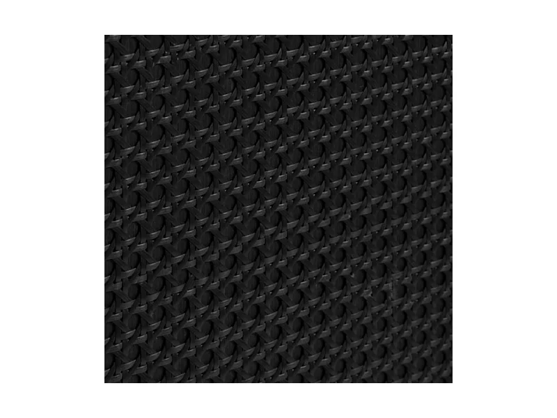 Rinto - Buffet haut 2 portes bois et métal H135cm : Couleur - Noir