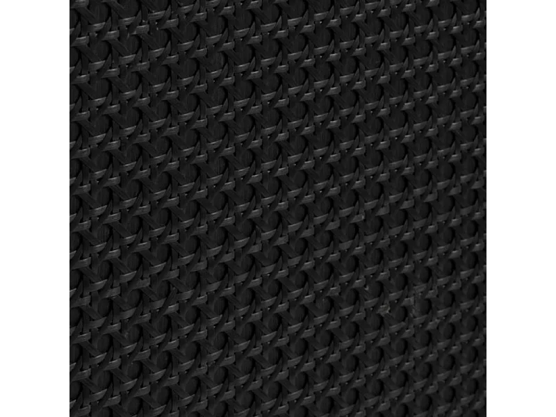 Rinto - Buffet haut 2 portes bois et métal H135cm : Couleur - Noir