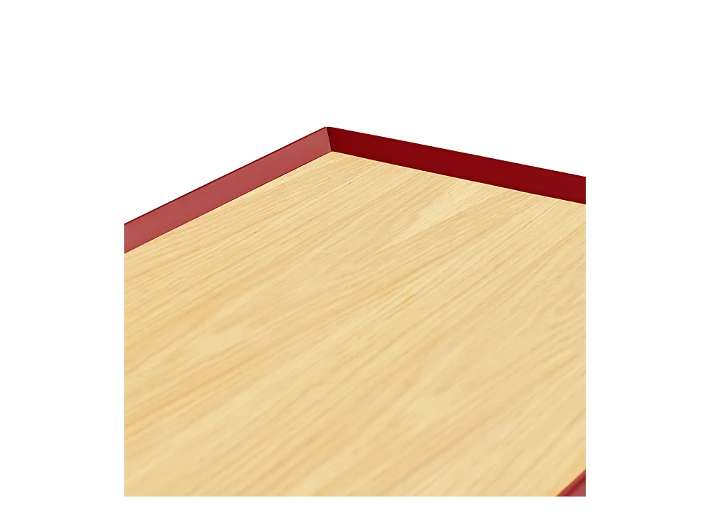 Arista - Buffet en bois 3 portes 3 tiroirs L110cm : Couleur - Rouge