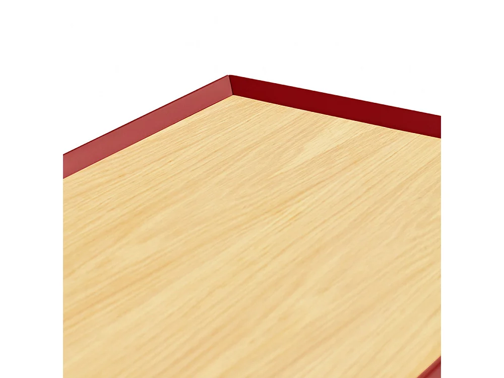 Arista - Buffet en bois 3 portes 3 tiroirs L110cm : Couleur - Rouge