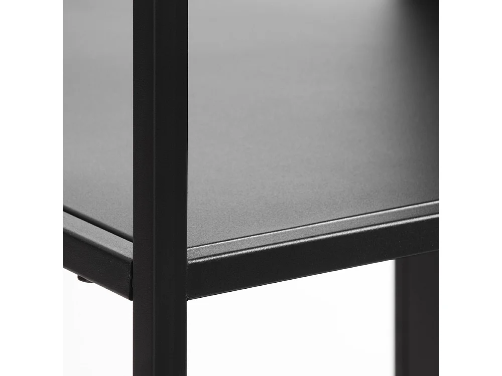 Abel - Buffet 3 portes, 3 niches en métal L120cm : Couleur - Noir