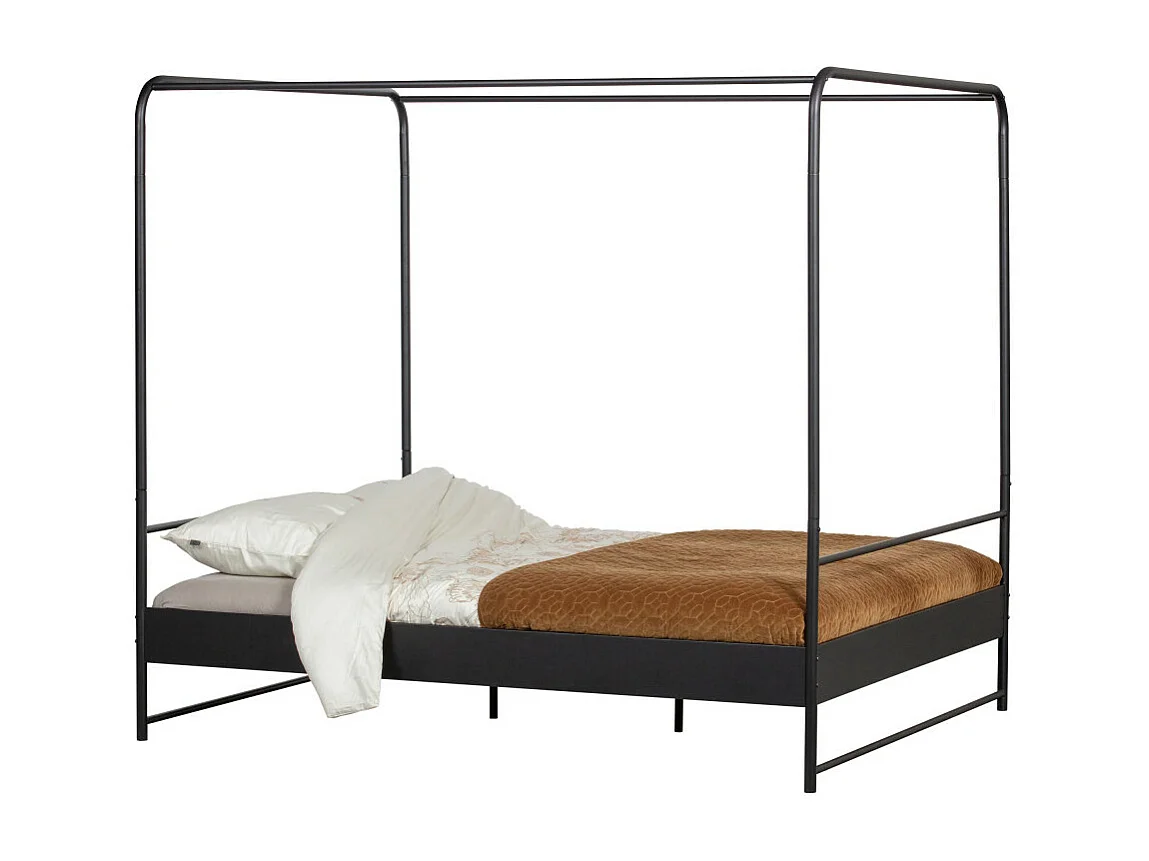 Bunk - Lit en métal 160x200cm - Noir