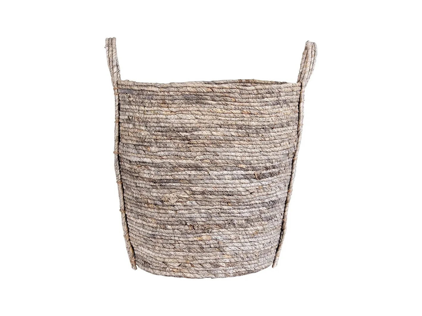 Panier de rangement rond UDINE – Feuille de maïs grise