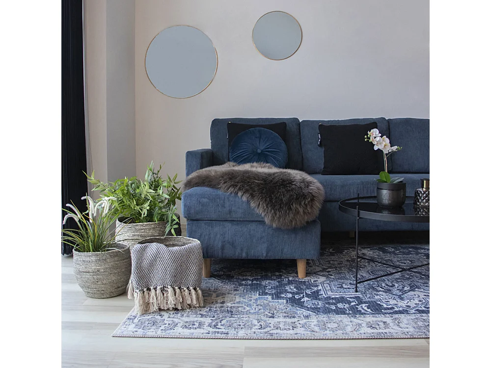 Lot de 3 paniers en feuilles de maïs TIVOLI – Gris naturel