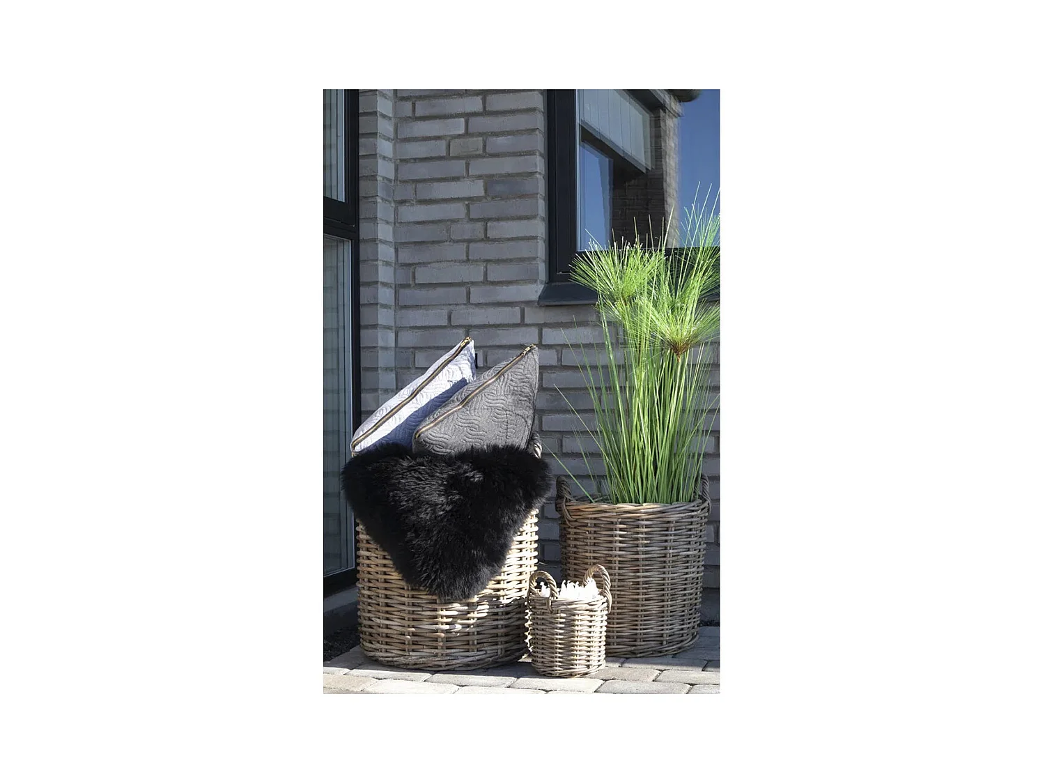 Set van 4 CAOR natuurlijke rotan manden – Boheems design