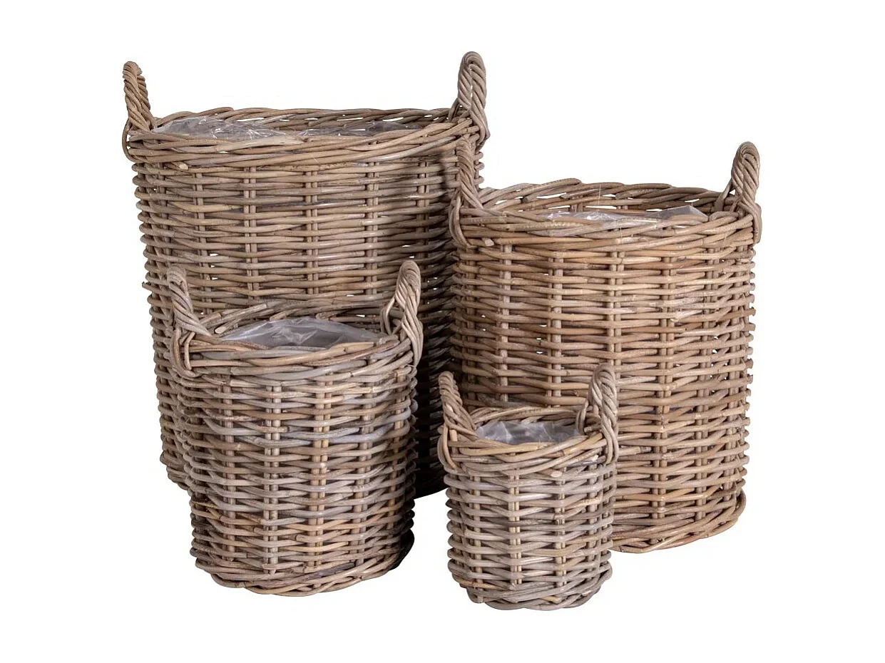 Lot de 4 paniers en rotin naturel CAOR – Design bohème