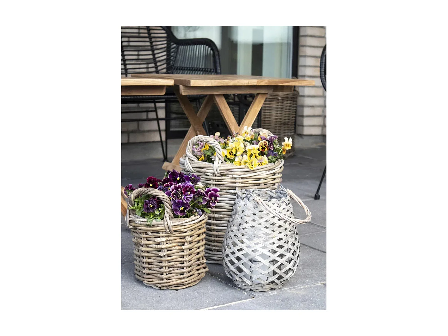 Lot de 4 paniers en rotin naturel CAOR – Design bohème