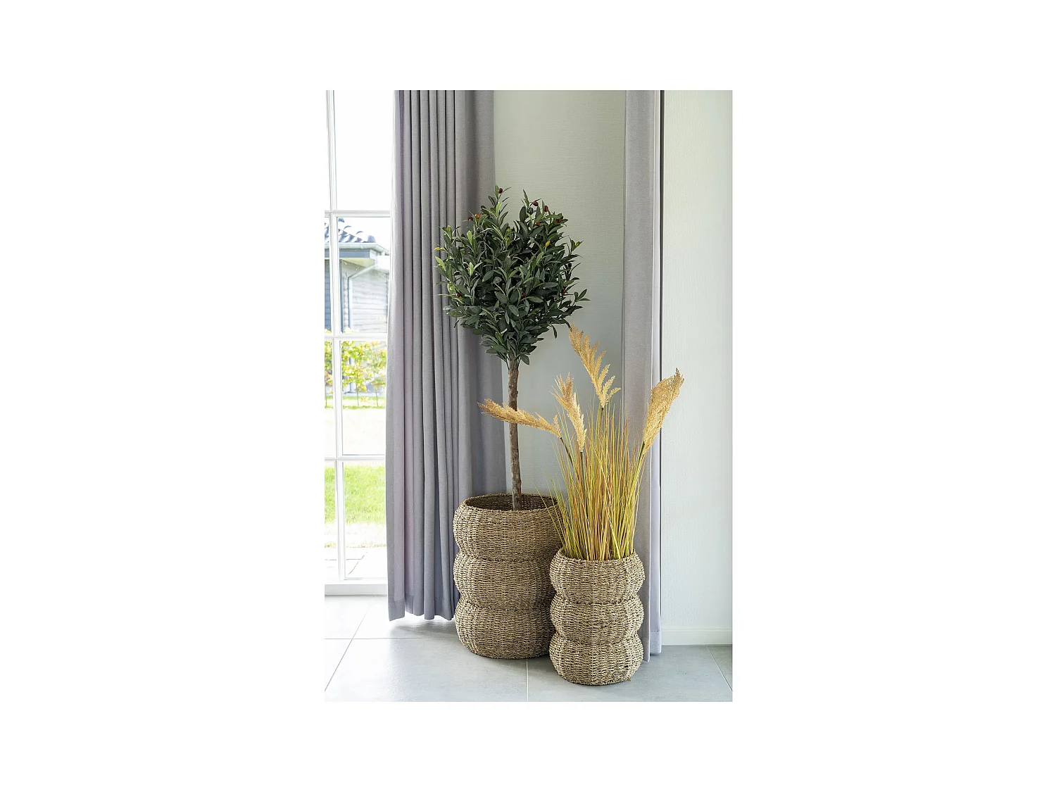 Sarbas Korb Ø25/35cm Satz von 2 natur.